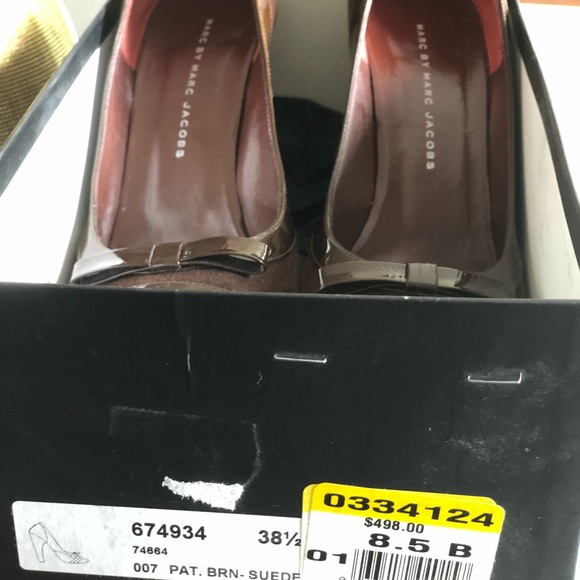 Marc Jacobs brown suede pumps size 8.5 - Picture 2 of 5